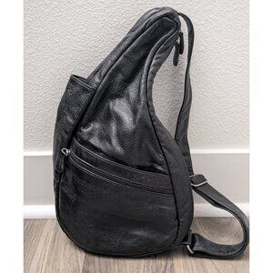 AmeriBag Leather Healthy Backpack - Minimalist, Ergonomic, Crossbody, Commuter